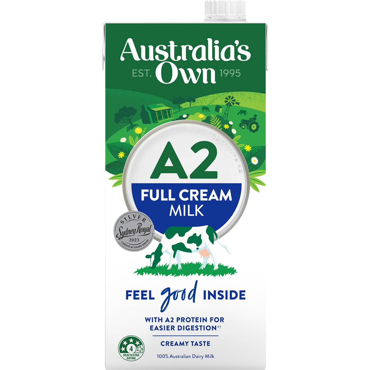 Australia's Own UHT Full Cream Milk A2 1L