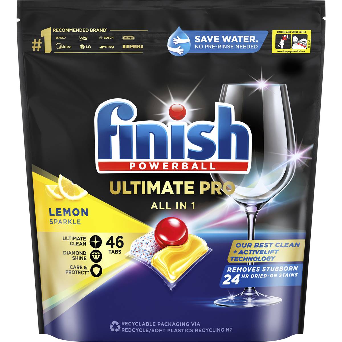 Finish Ultimate Pro Dishwasher Tablets Lemon 46 Pack