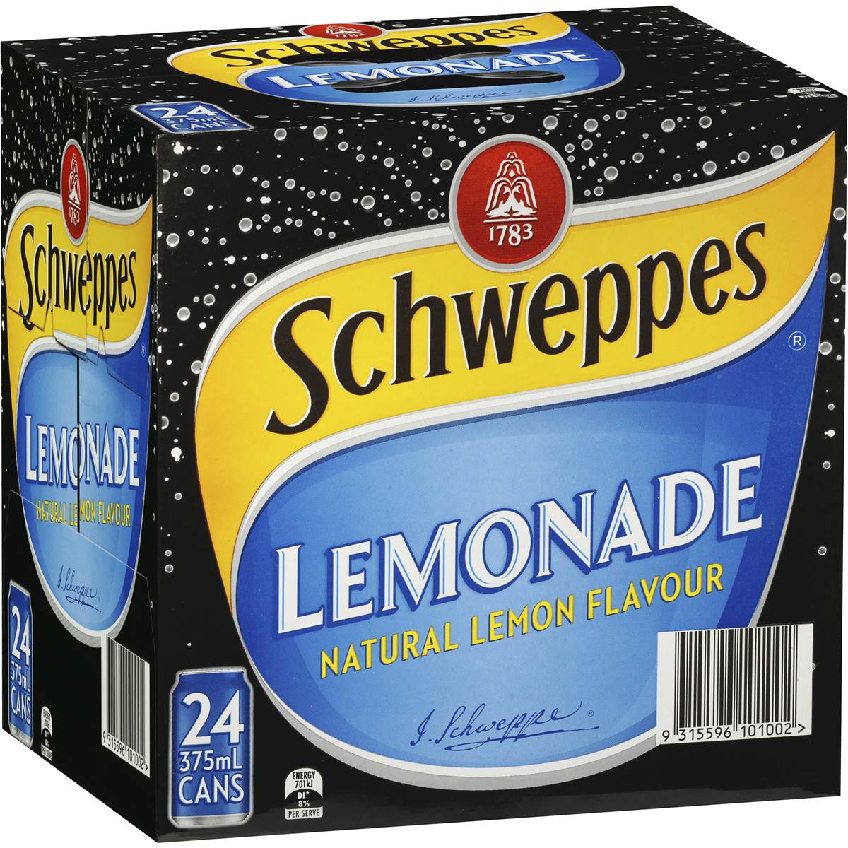 Schweppes Lemonade Cans 375ml x 24