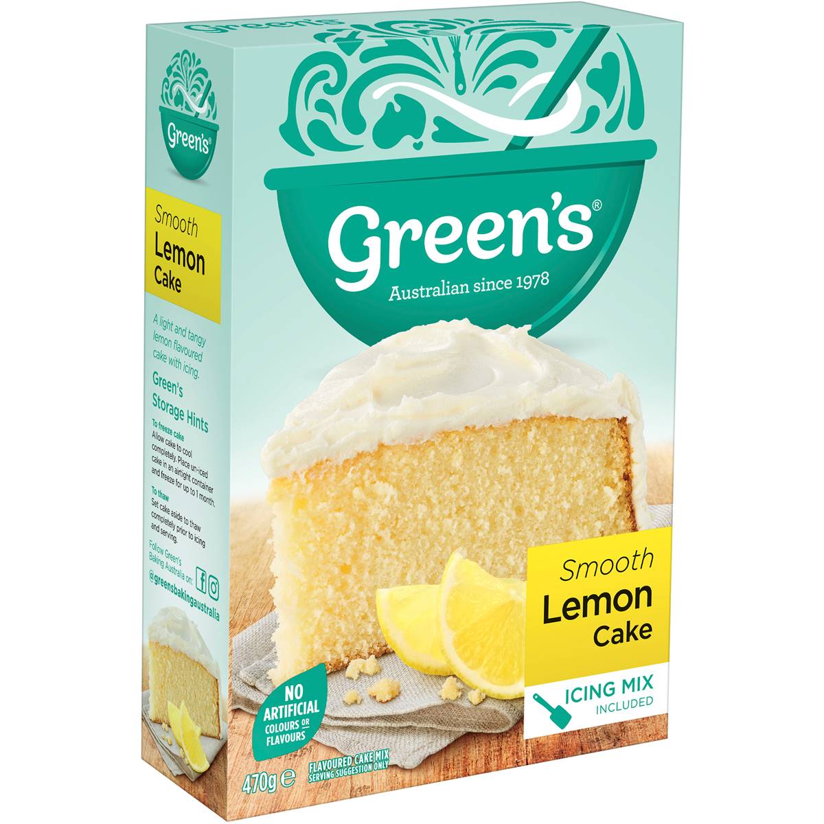 Green's Traditional Cake Mix Lemon 470g