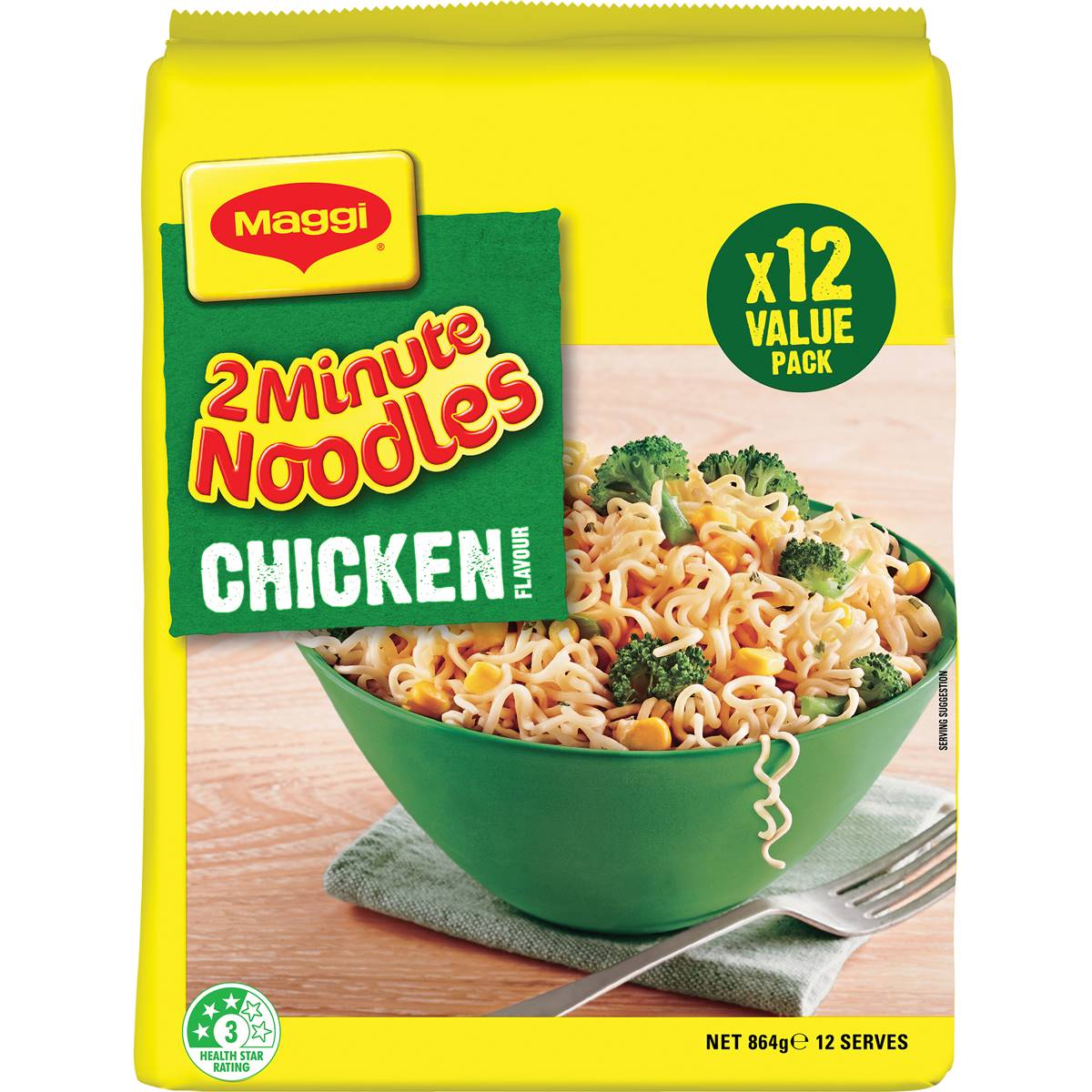 Maggi 2 Minute Noodles 12pk Maggi Chicken 12pk