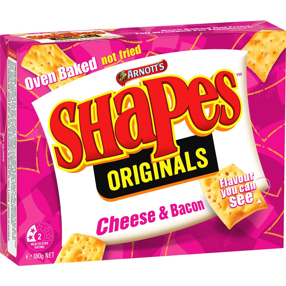 Arnotts Shapes Biscuits Cheese and Bacon