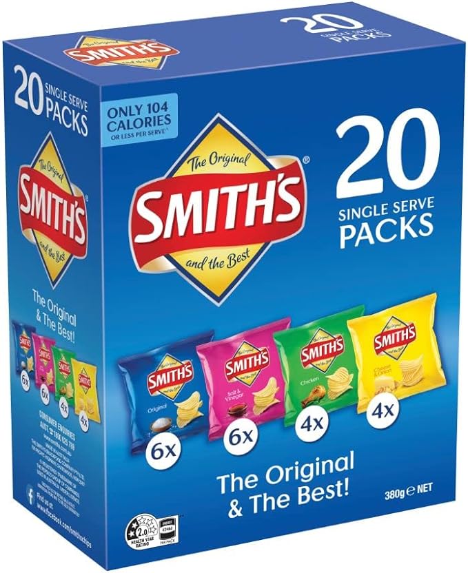 Smiths Chips Variety Pack 20pk Crinkle Cut