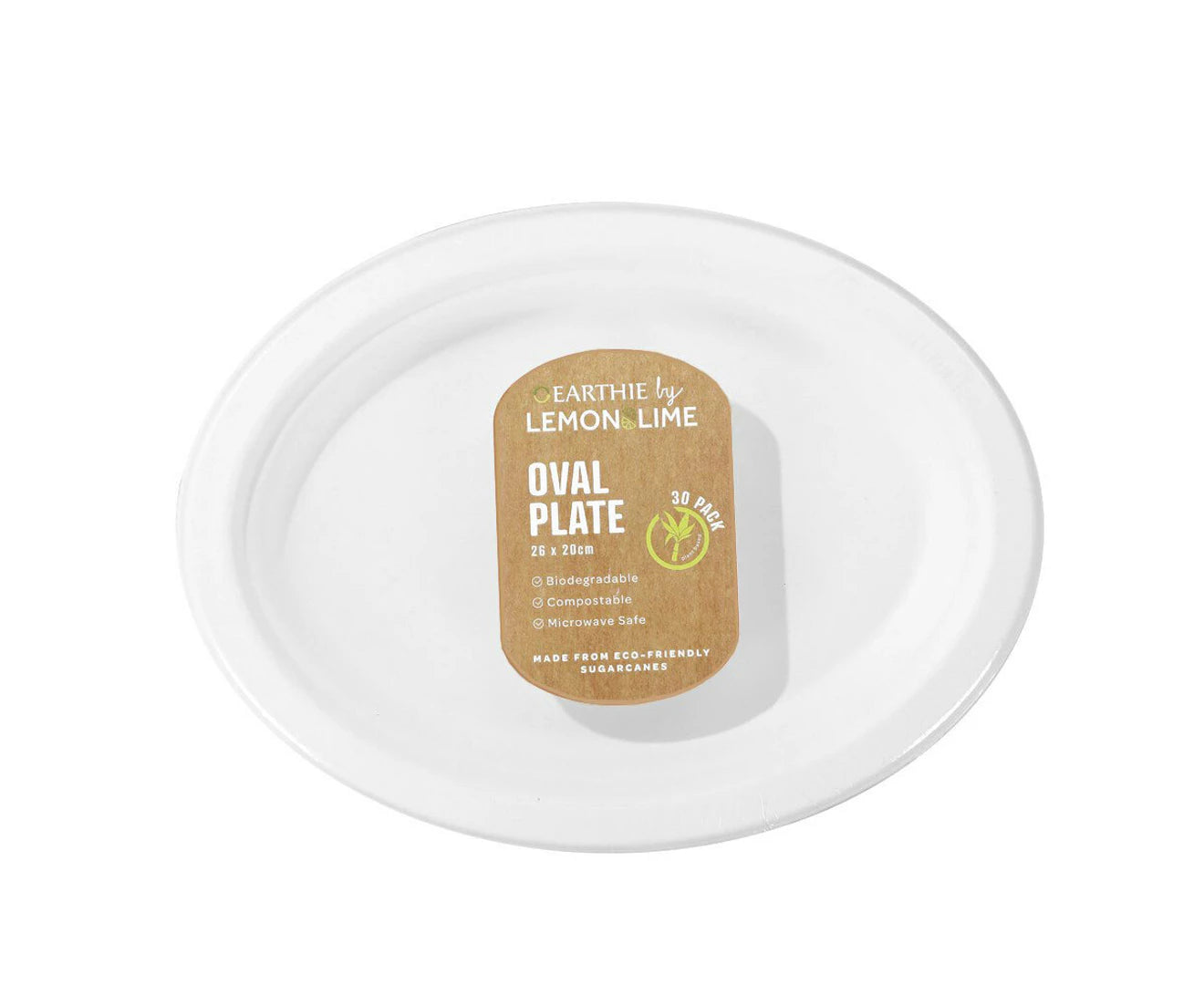 Lemon&Lime Disposable Oval Plate 26 x 20cm 30pk