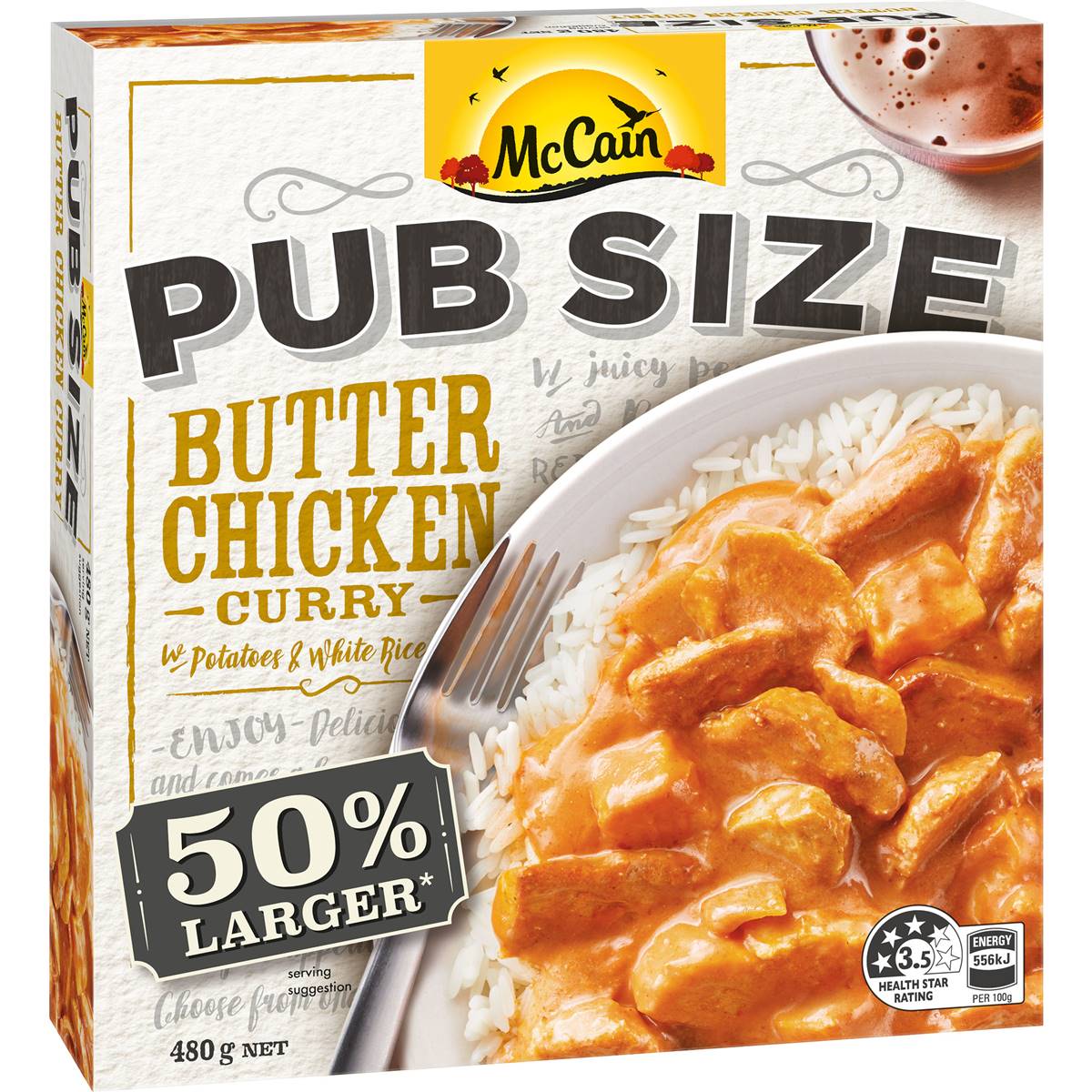 McCain Pub Size Butter Chicken Curry 480g