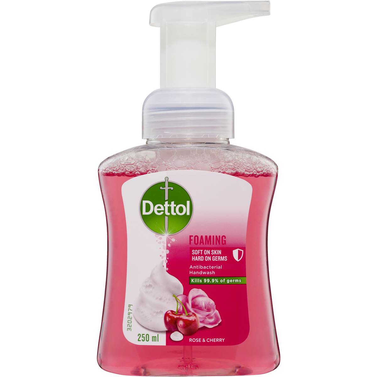 Dettol Foaming Soft on Skin Antibacterial Handwash Rose & Cherry 250ml