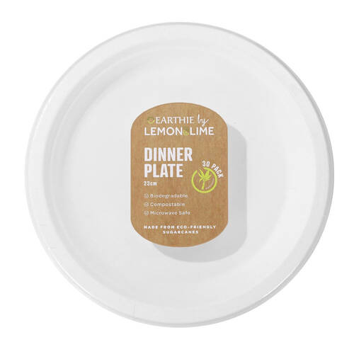 Lemon&Lime Disposable Dinner Plate Paper 23cm 30pk