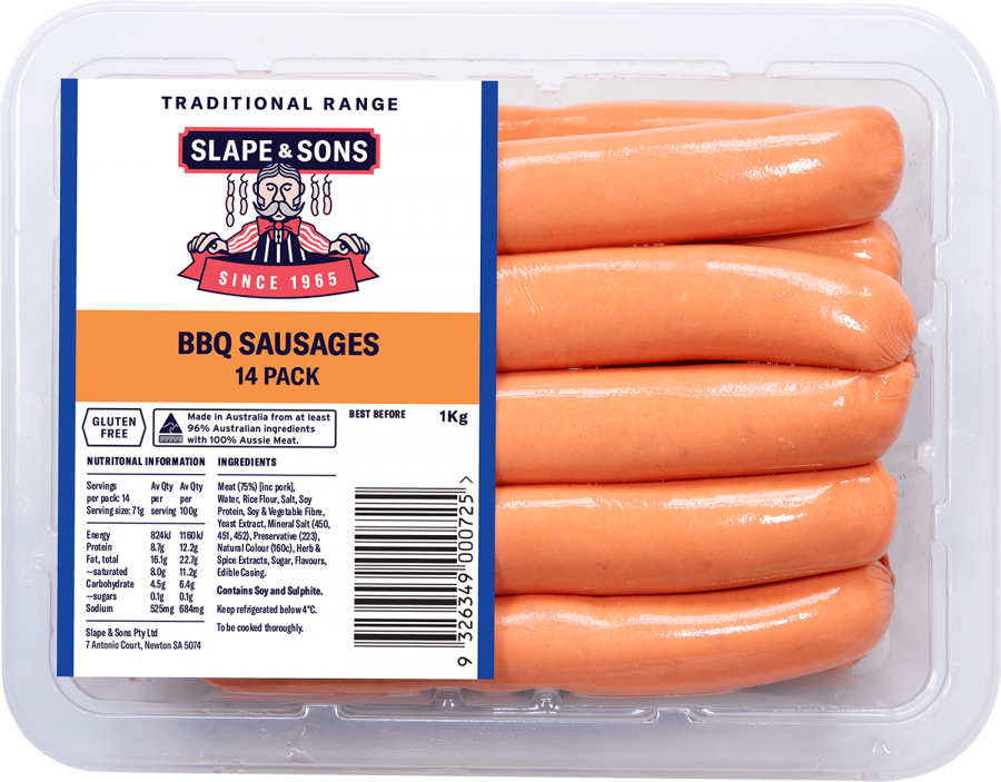 Slape & Sons BBQ Sausages 1kg