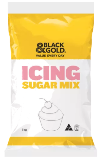 Black & Gold Icing Sugar 1kg