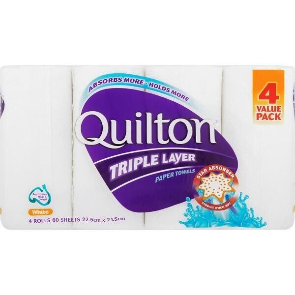 Quilton Paper Towel 3ply 4pk