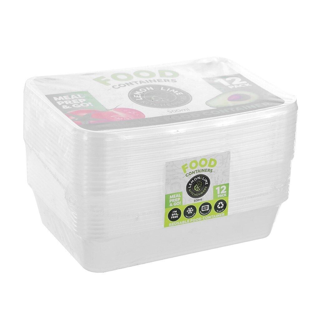 Lemon&Lime Food Containers 500ml 12pk