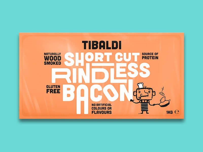 Tibaldi Middle Rindless Bacon 1kg